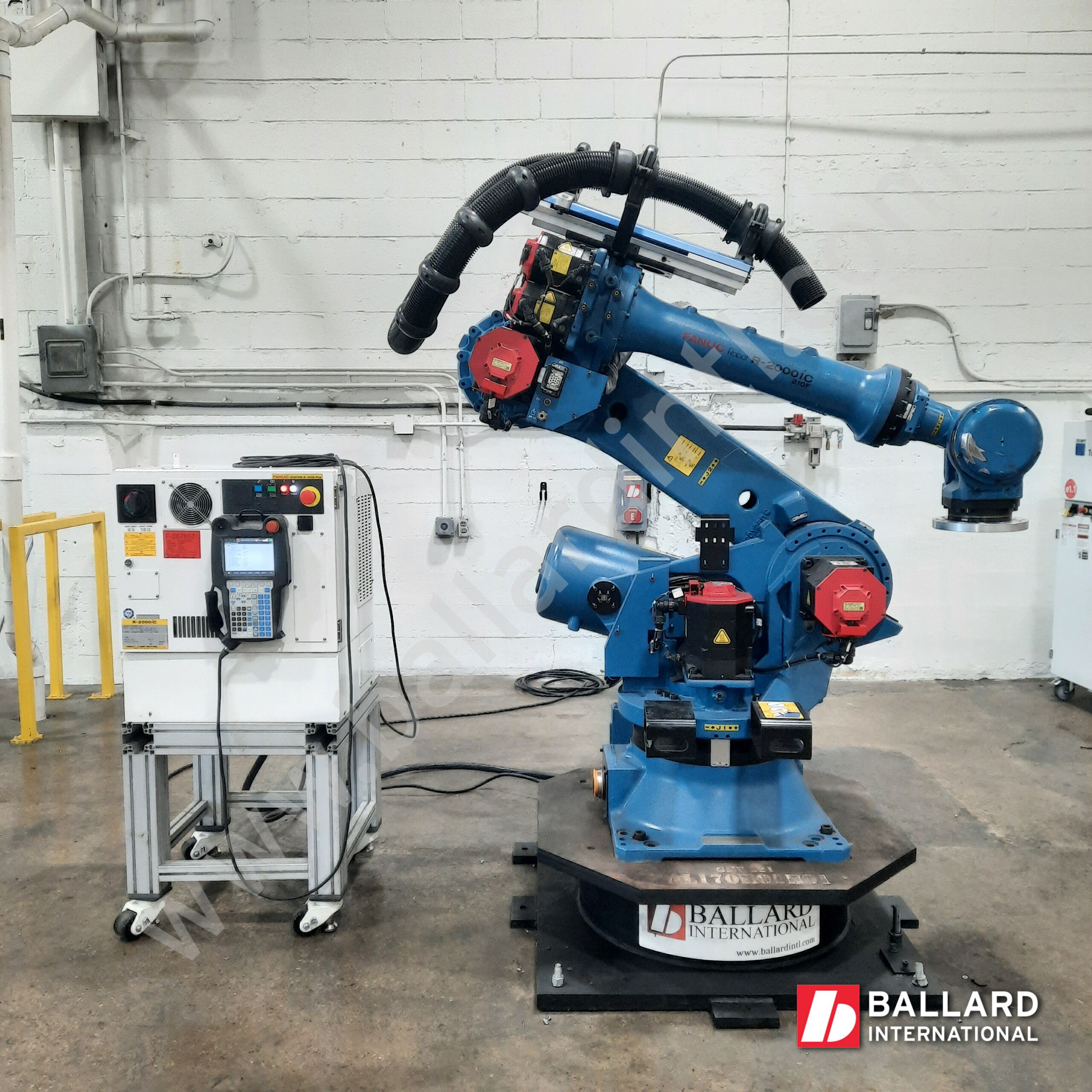 FANUC R-2000iC/210F with R30iB Plus Controller used industrial robot system with cables and teach pendant tested under power F267657