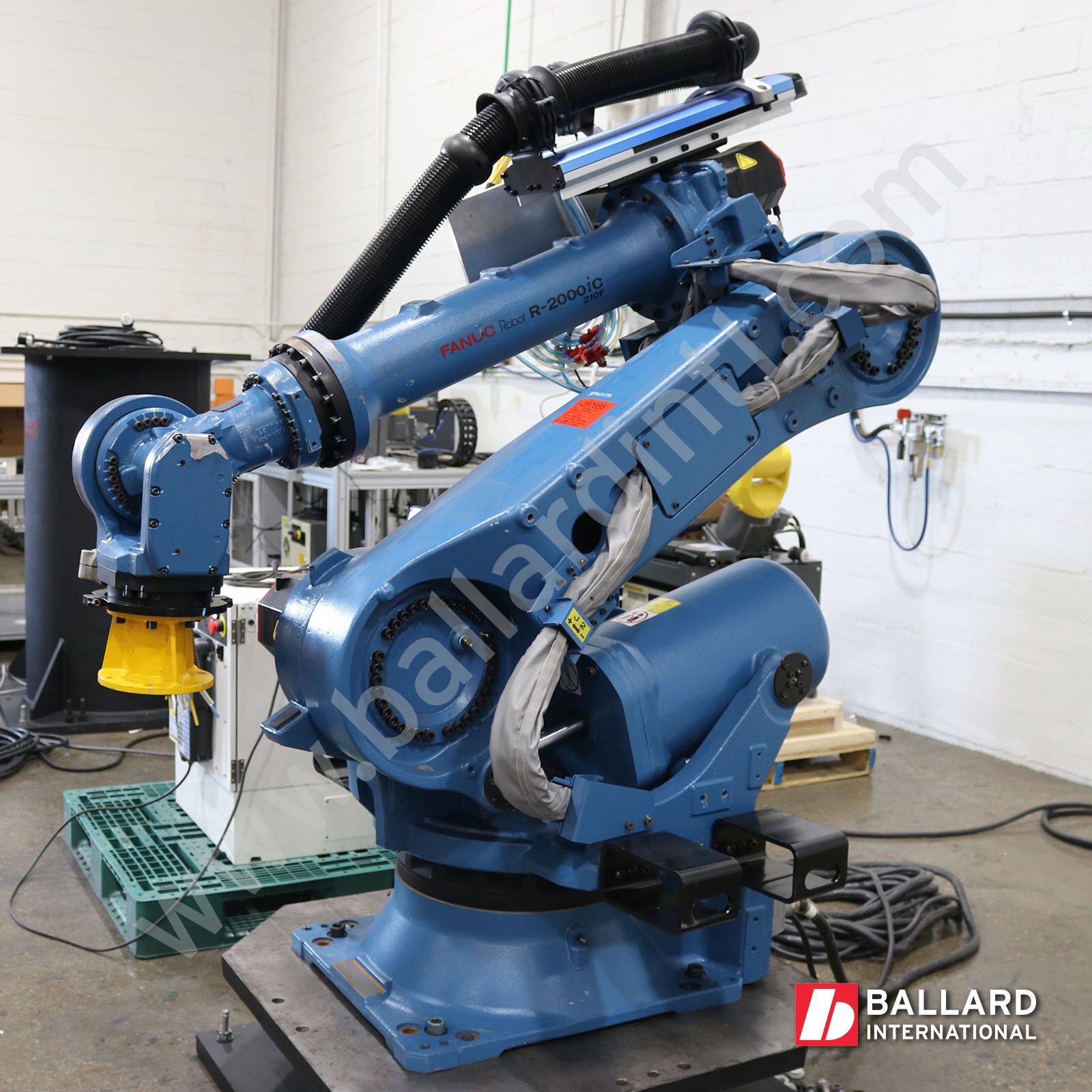 FANUC R-2000iC/210F with R30iB Plus Controller, left angle view, used industrial robot under power F267655