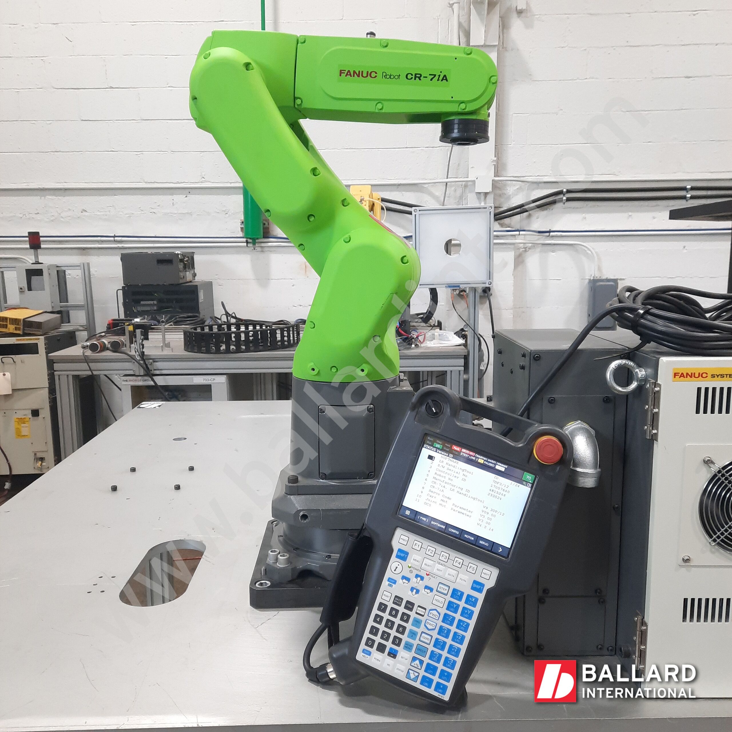 FANUC CR-7iA collaborative robot system low hours with r30ib mate plus and teach pendant under power F233524